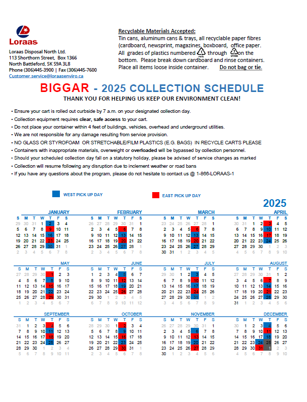 Loraas 2025 Schedule